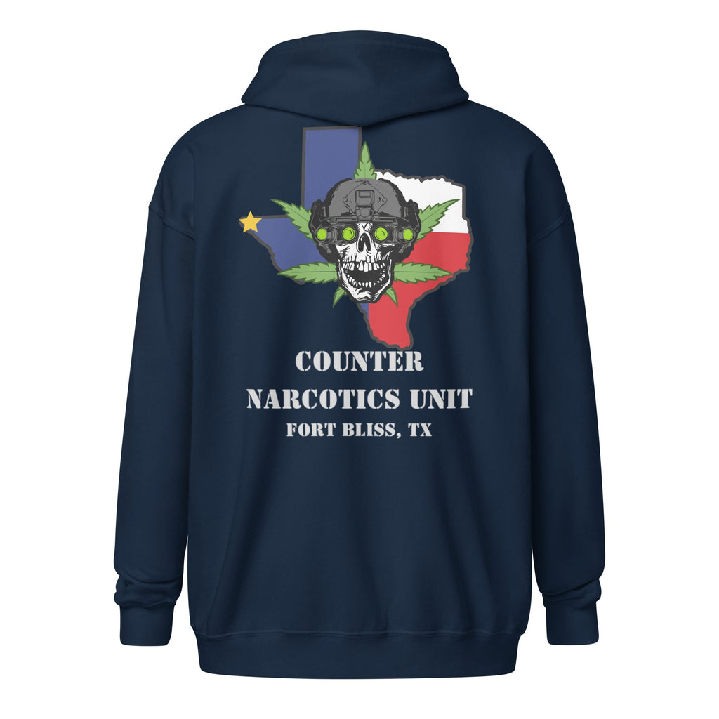 Fort Bliss Counter Narcotics MP - Unisex heavy blend zip hoodie
