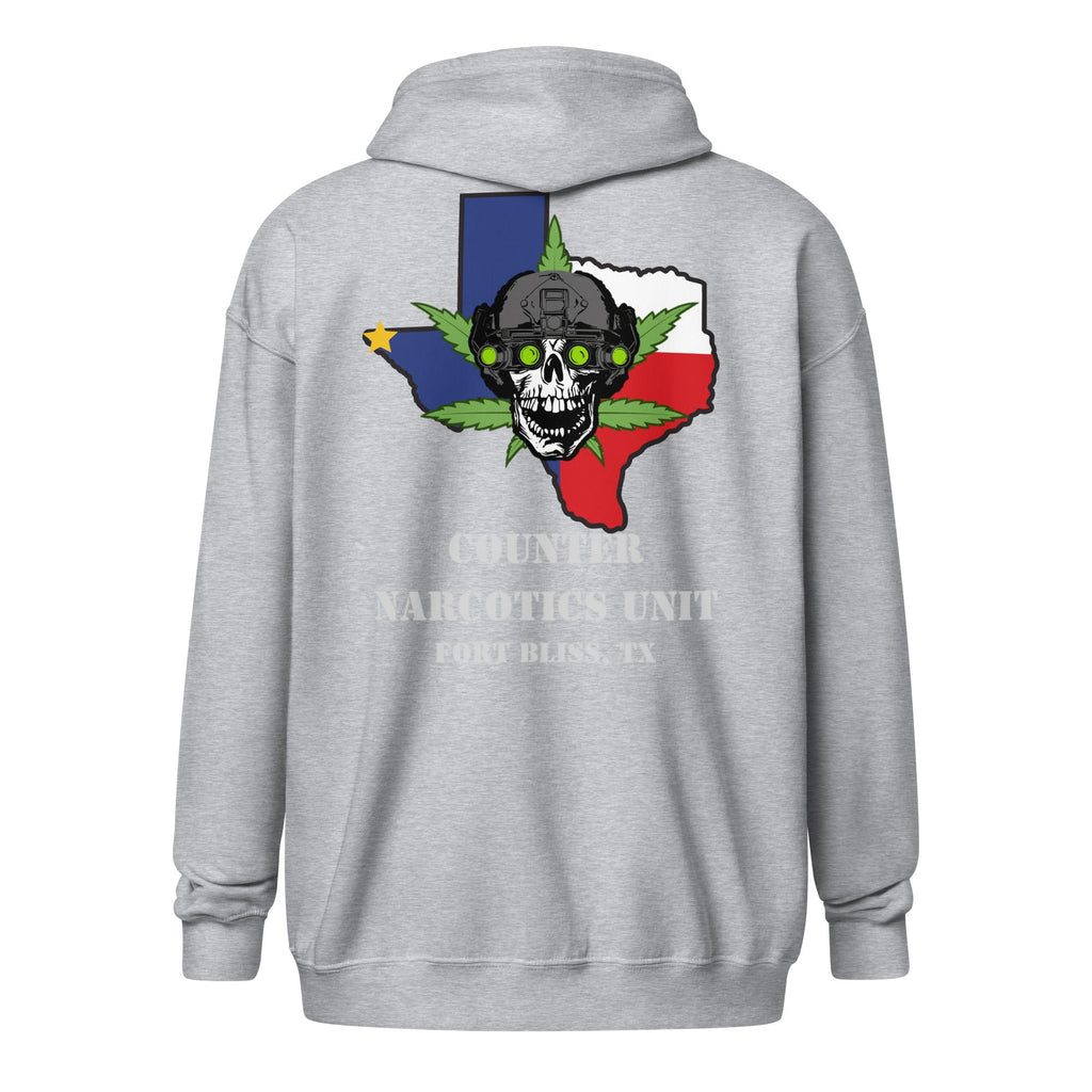 Fort Bliss Counter Narcotics MP - Unisex heavy blend zip hoodie