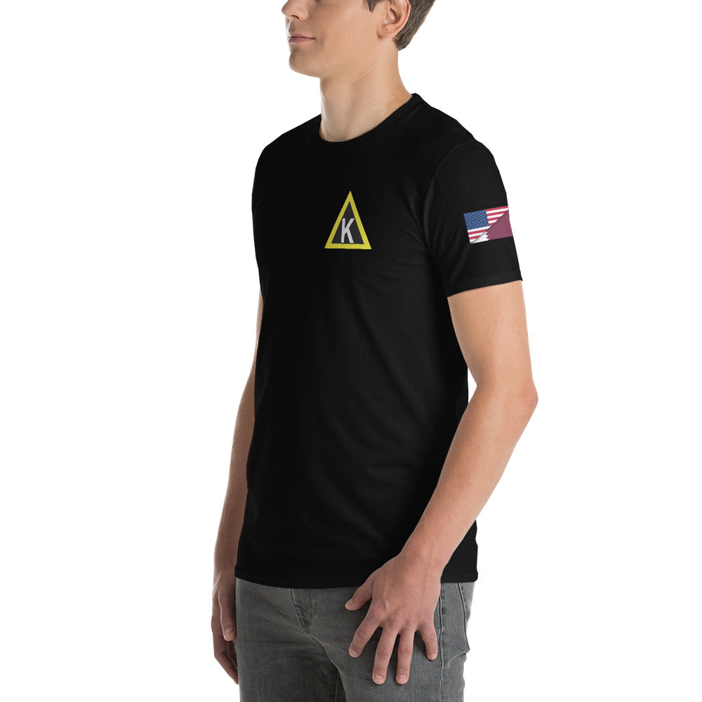 Al Udeid Triangle K and Fire Camel - Short-Sleeve T-Shirt