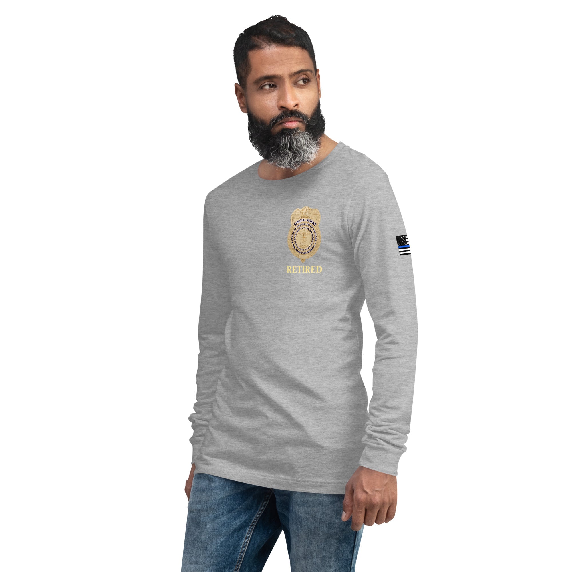 Retired OSI Badge and Shield - Longsleeve Tee - Men's