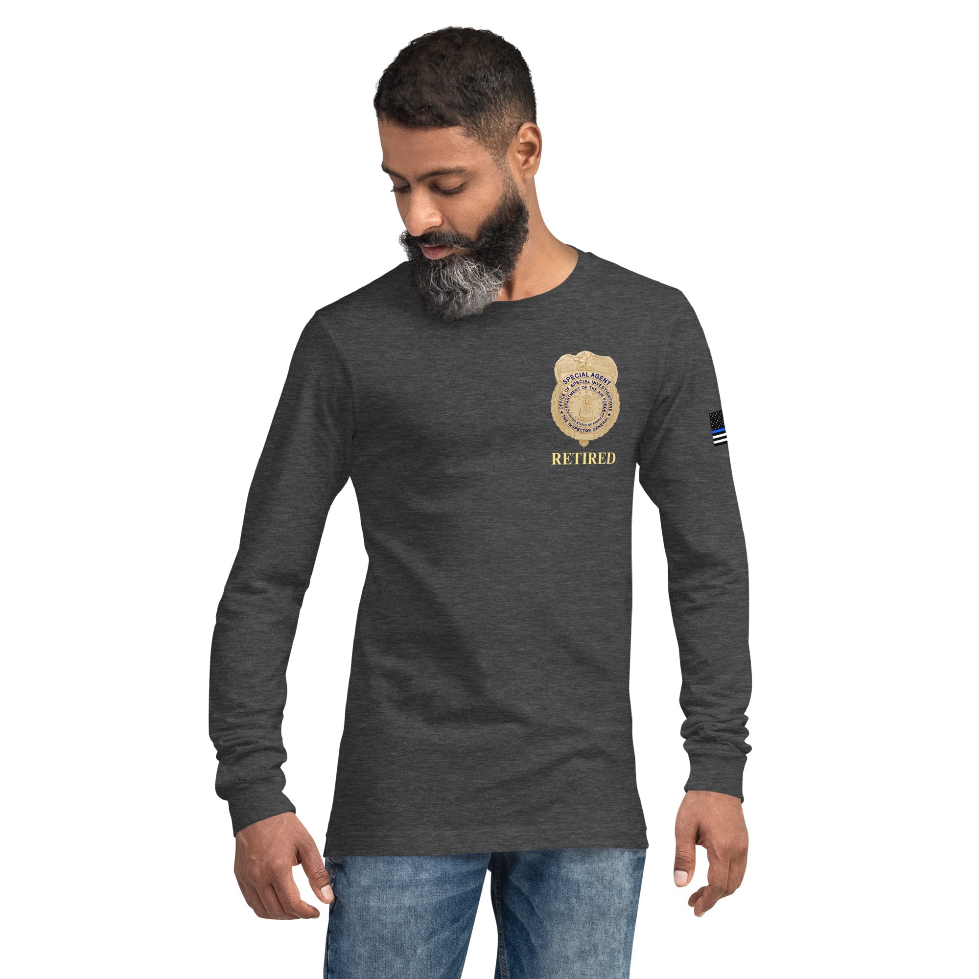 Retired OSI Badge and Shield - Longsleeve Tee - Men's