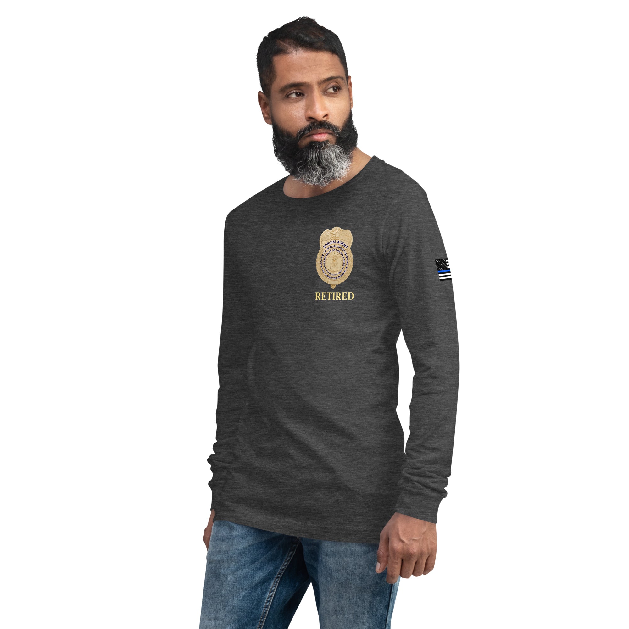 Retired OSI Badge and Shield - Longsleeve Tee - Men's