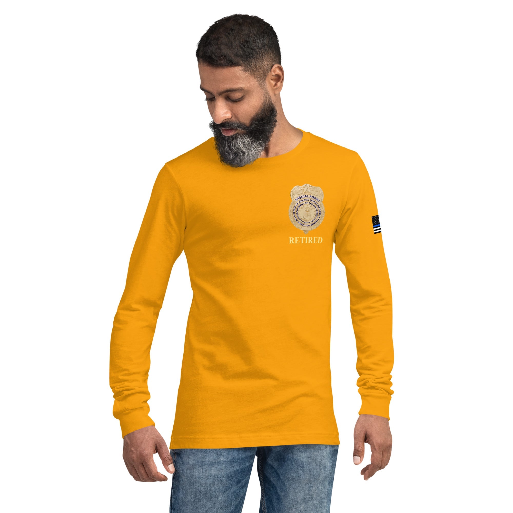 Retired OSI Badge and Shield - Longsleeve Tee - Men's
