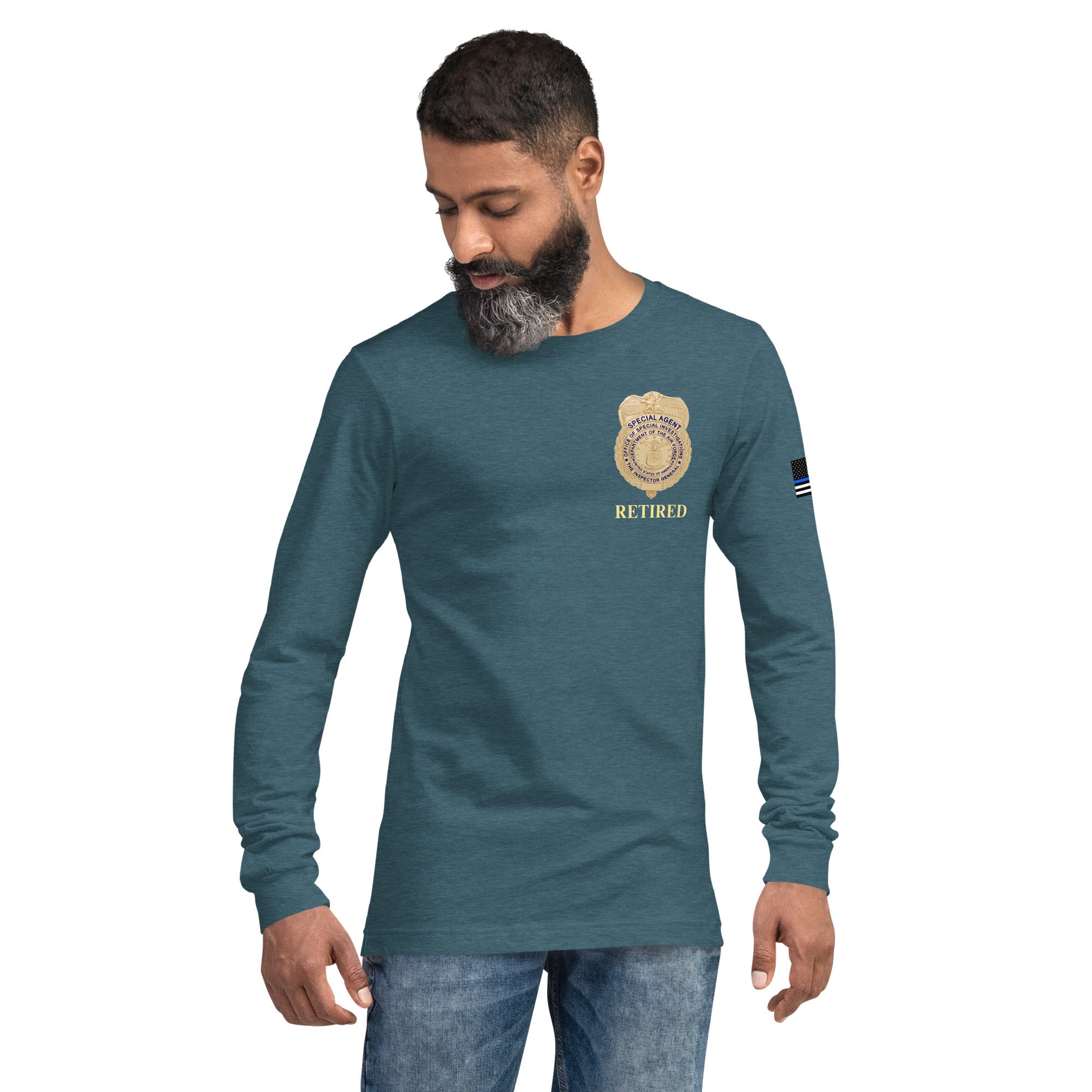 Retired OSI Badge and Shield - Longsleeve Tee - Men's