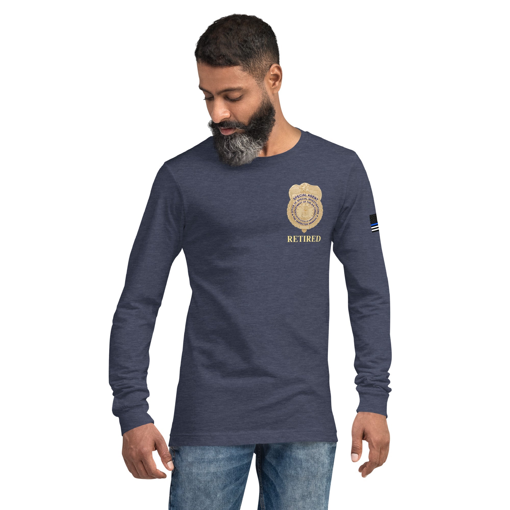 Retired OSI Badge and Shield - Longsleeve Tee - Men's
