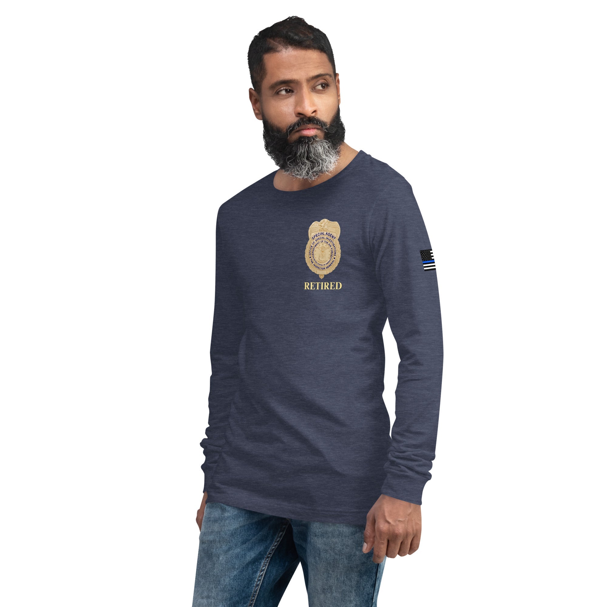 Retired OSI Badge and Shield - Longsleeve Tee - Men's