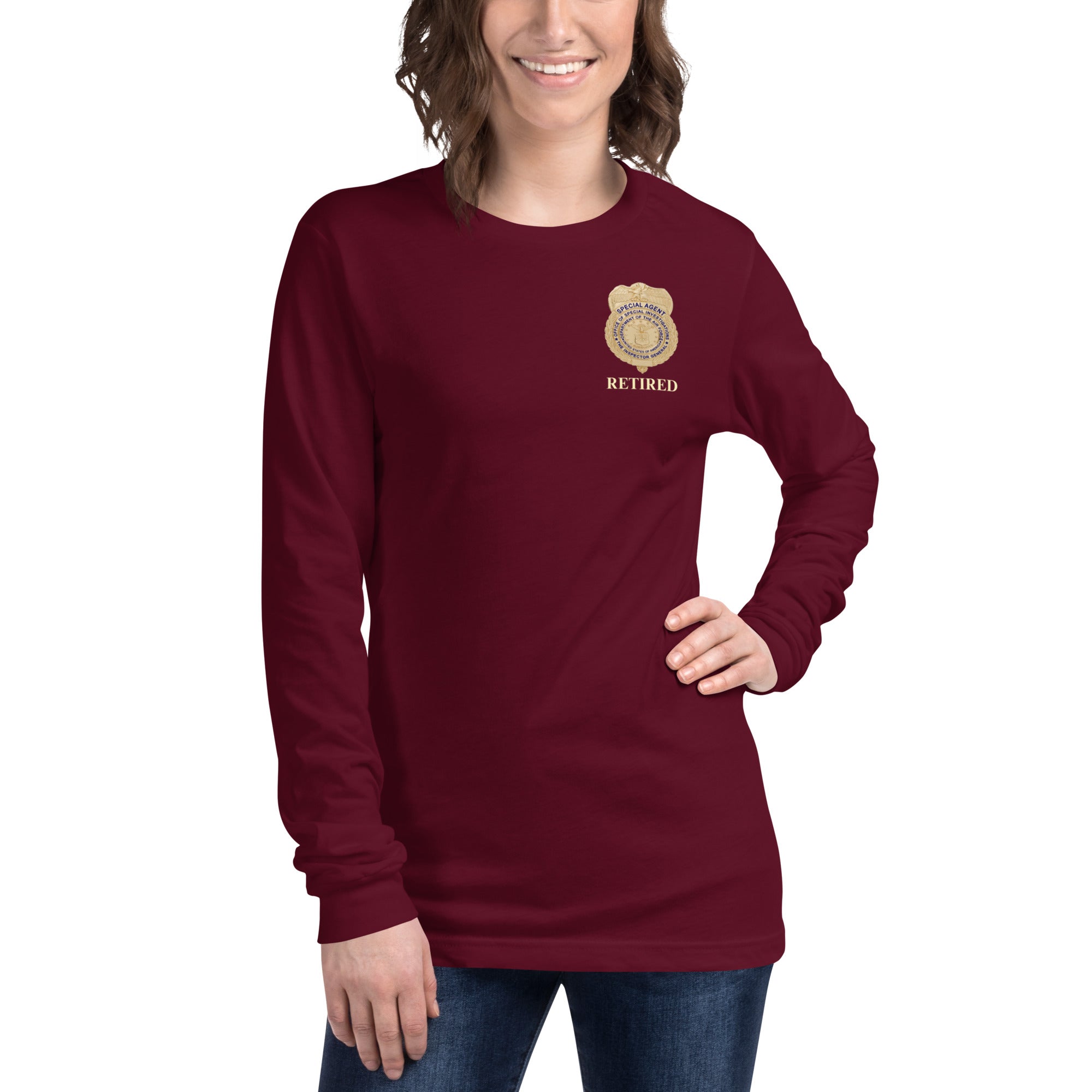 OSI Badge Retired - Ladies Long Sleeve Tee