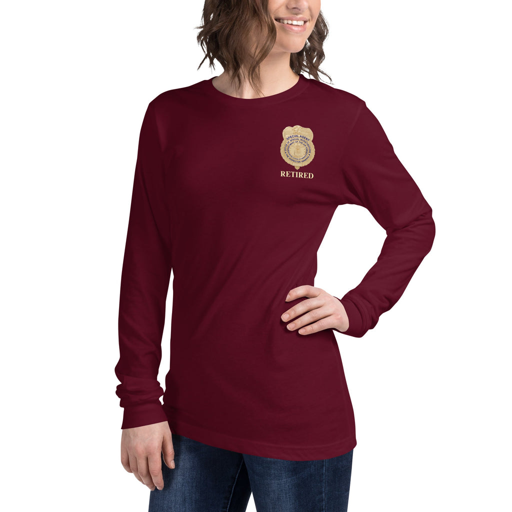 OSI Badge Retired - Ladies Long Sleeve Tee