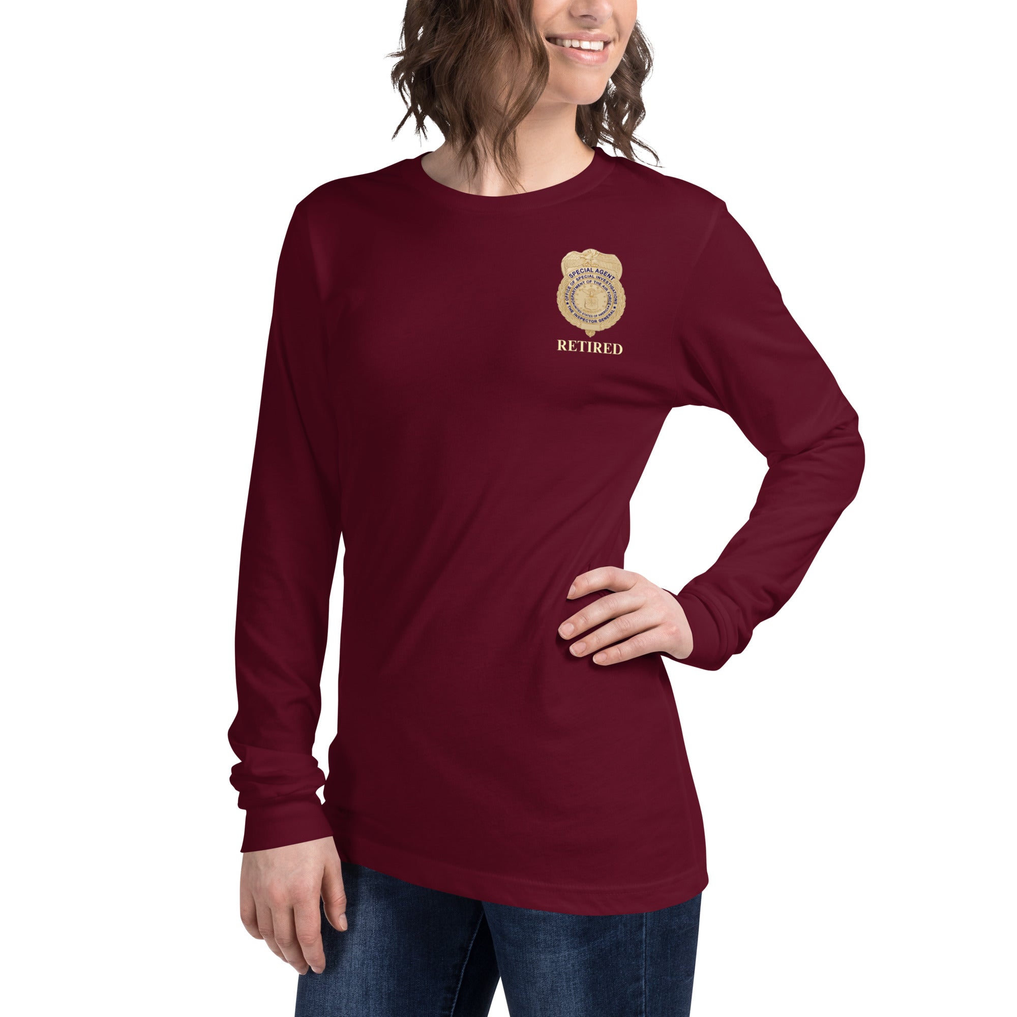 OSI Badge Retired - Ladies Long Sleeve Tee