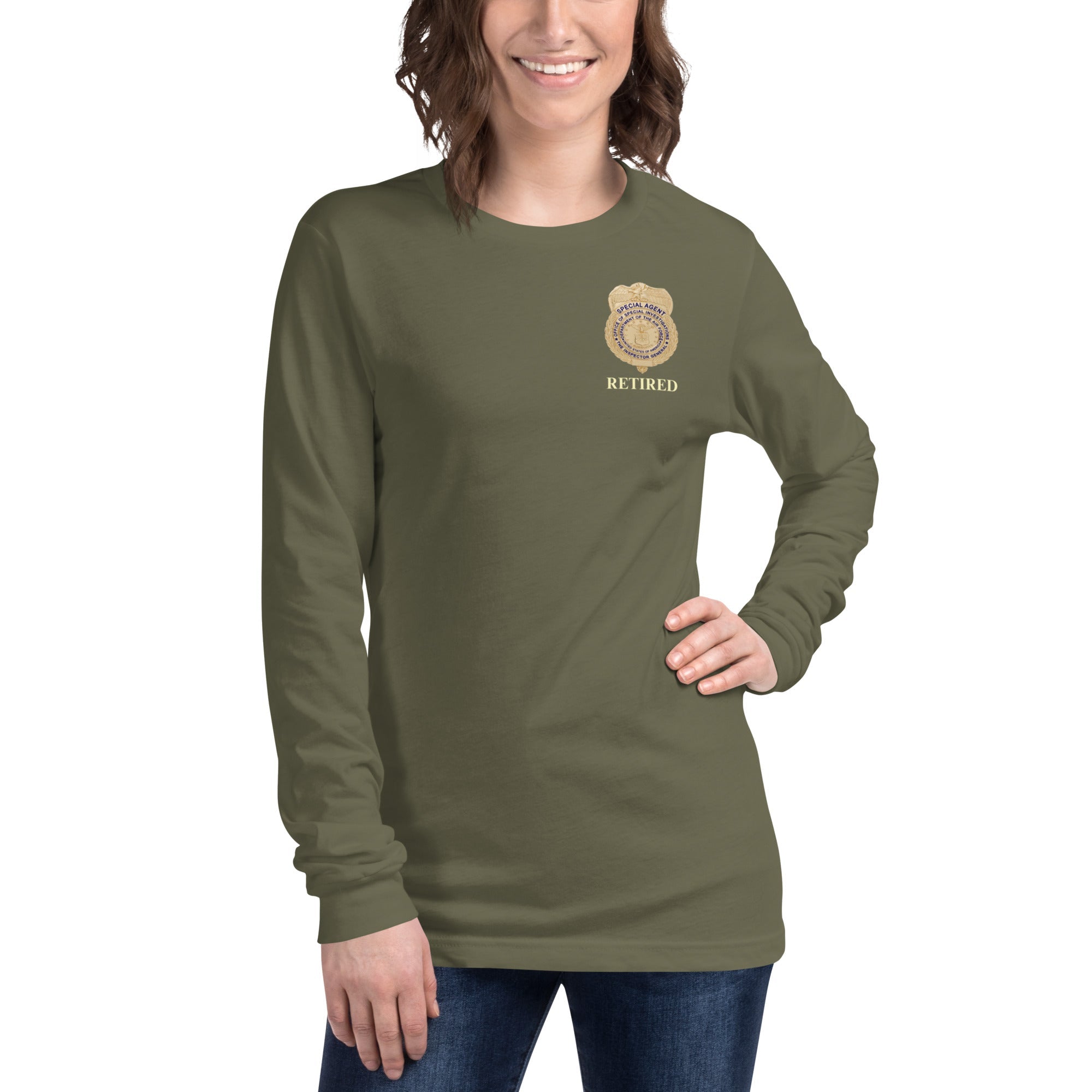 OSI Badge Retired - Ladies Long Sleeve Tee