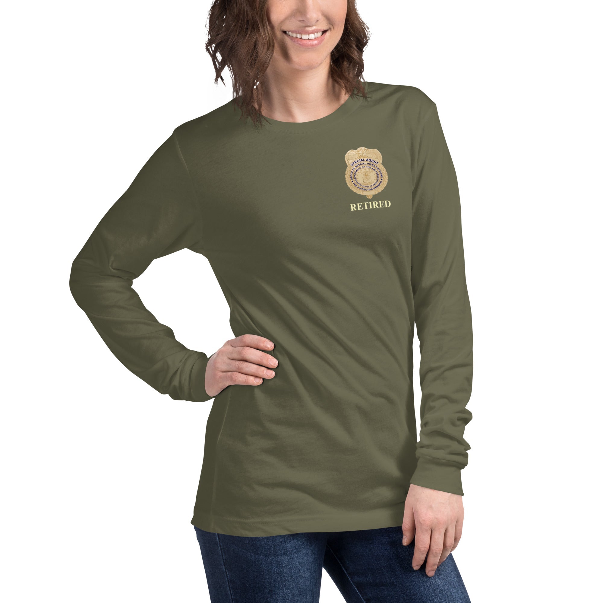 OSI Badge Retired - Ladies Long Sleeve Tee