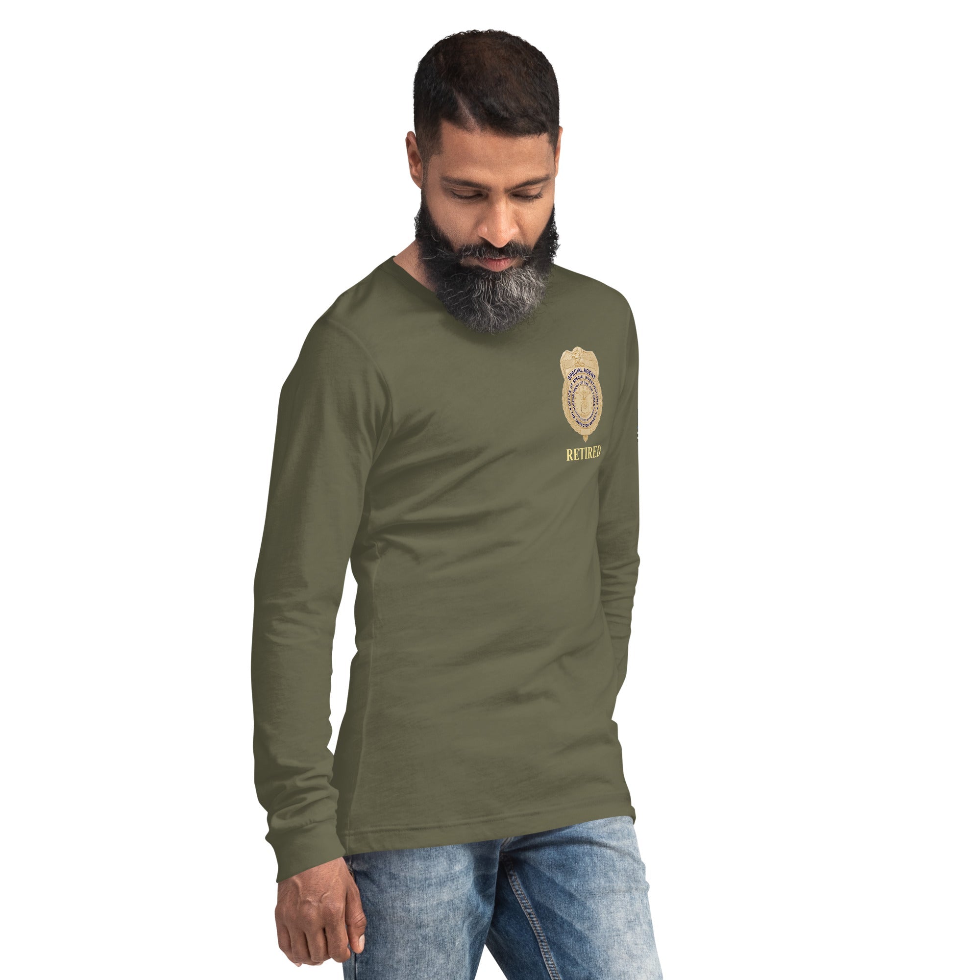 Retired OSI Badge and Shield - Longsleeve Tee - Men's