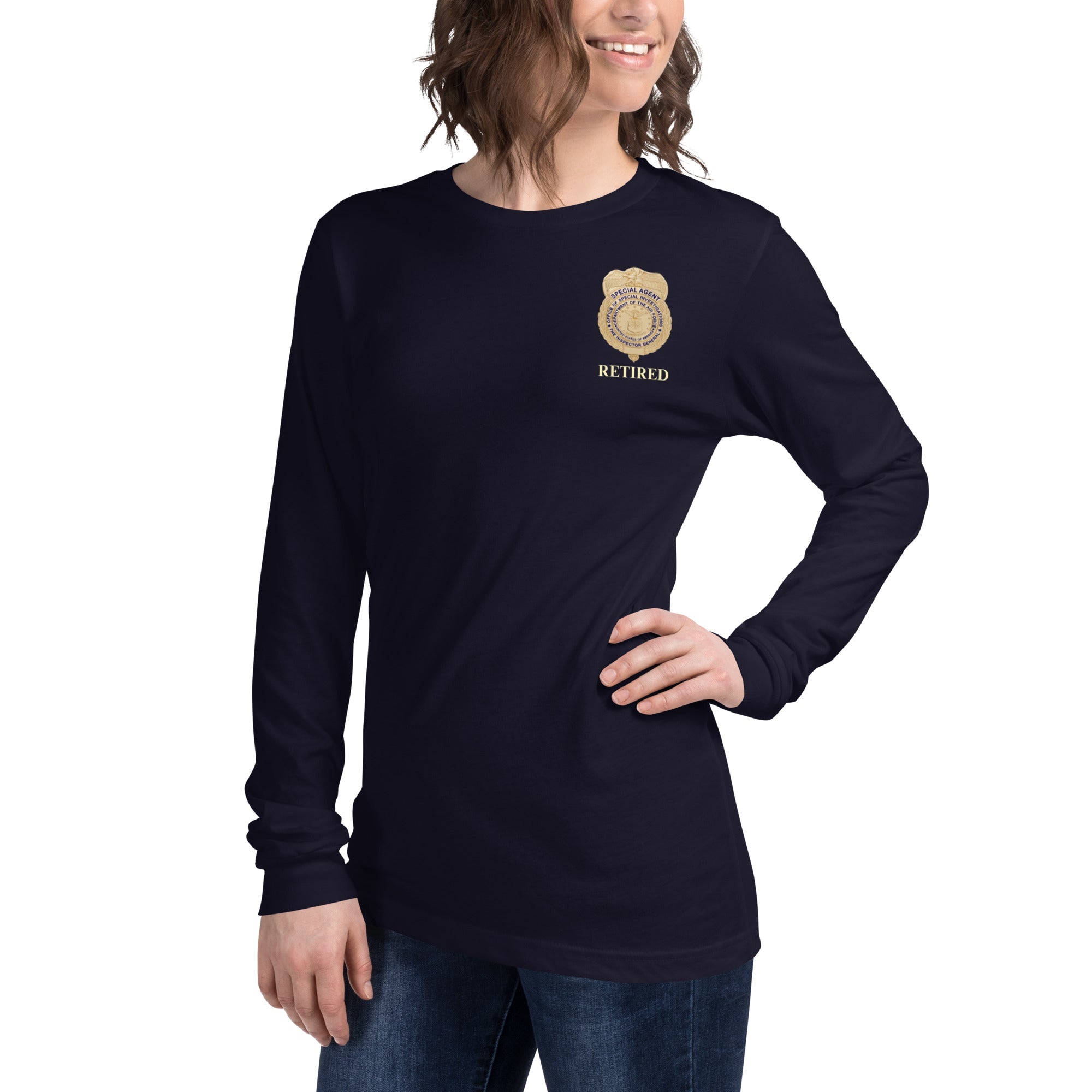 OSI Badge Retired - Ladies Long Sleeve Tee