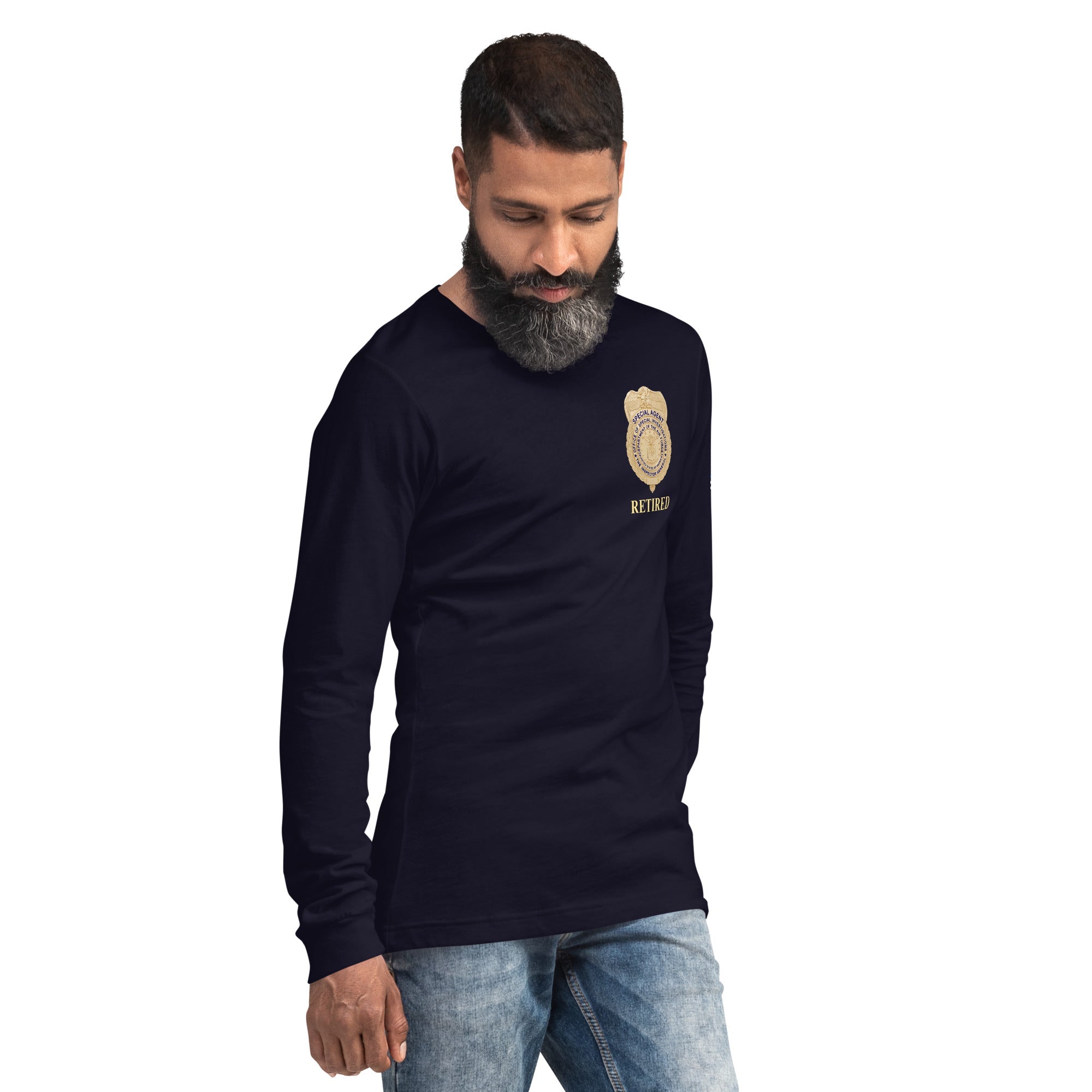 Retired OSI Badge and Shield - Longsleeve Tee - Men's