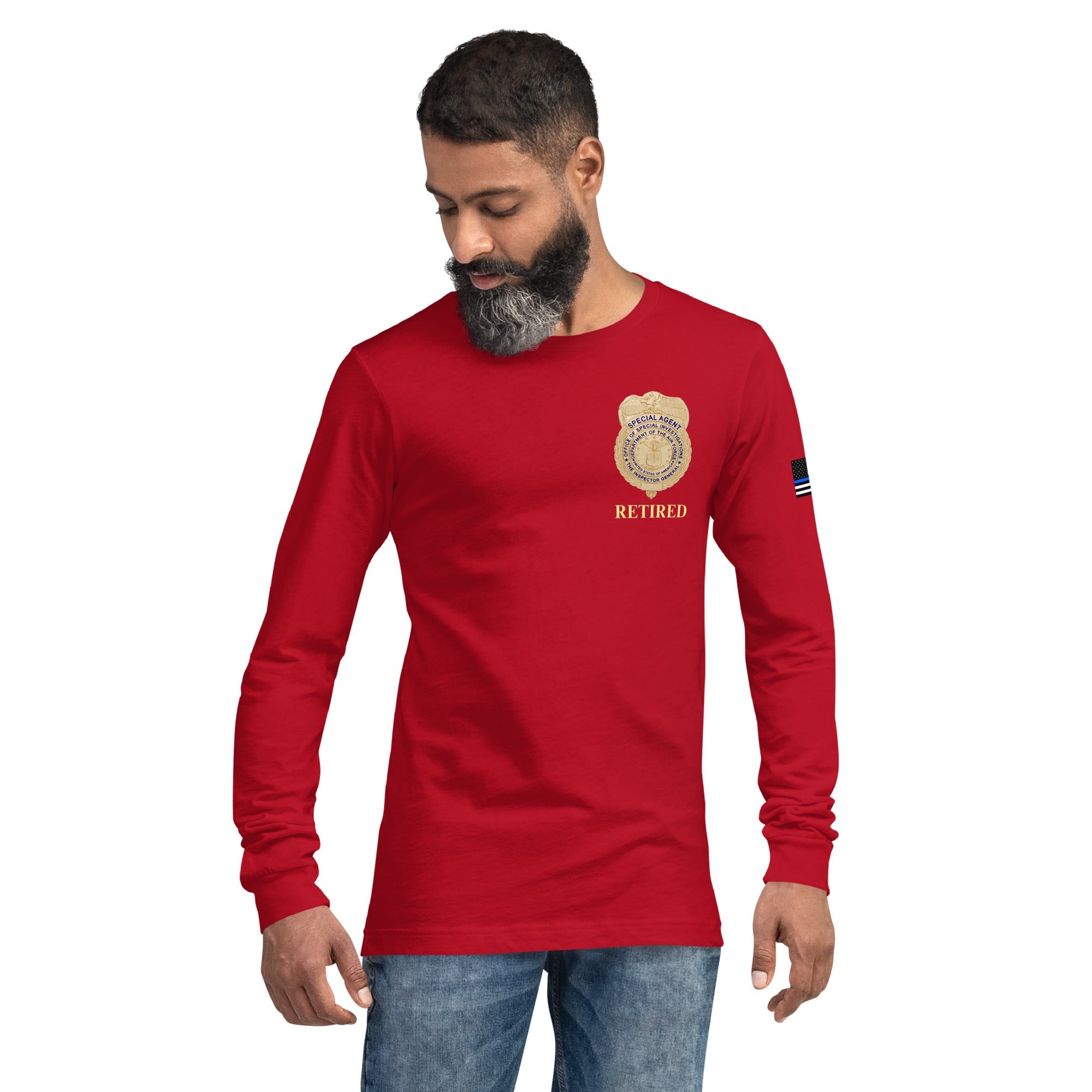 Retired OSI Badge and Shield - Longsleeve Tee - Men's