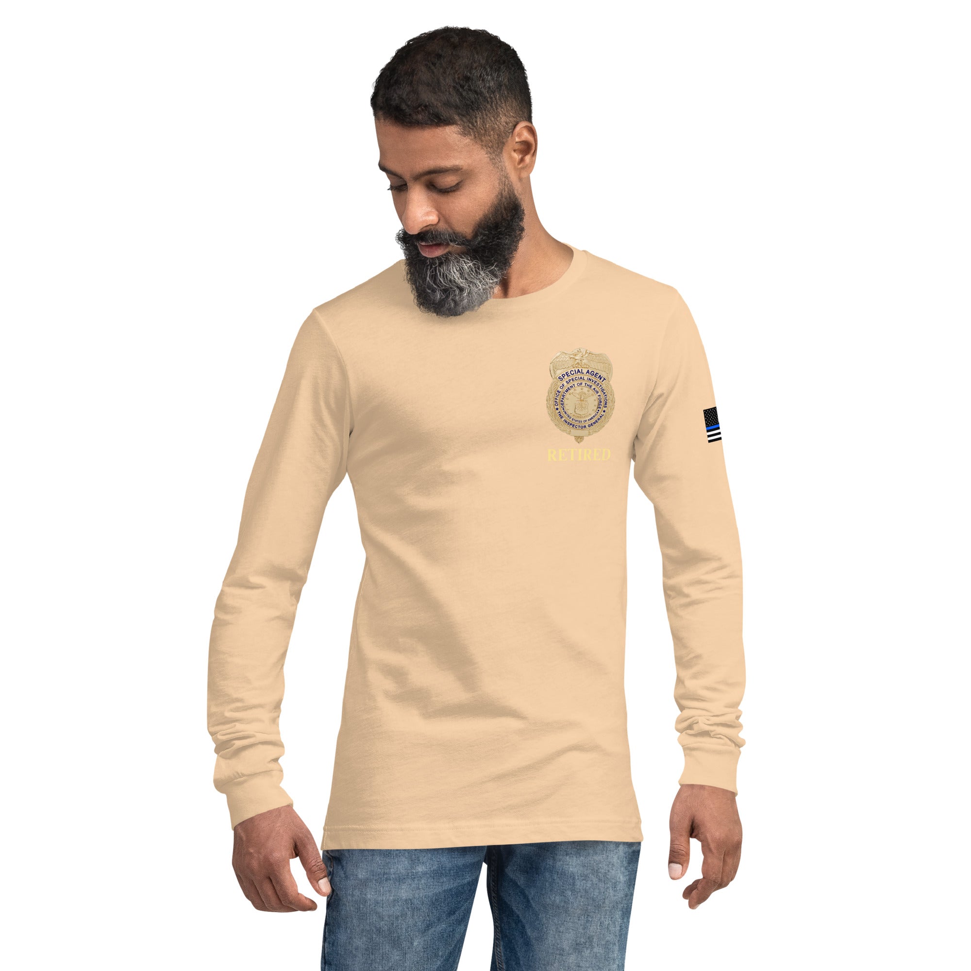 Retired OSI Badge and Shield - Longsleeve Tee - Men's