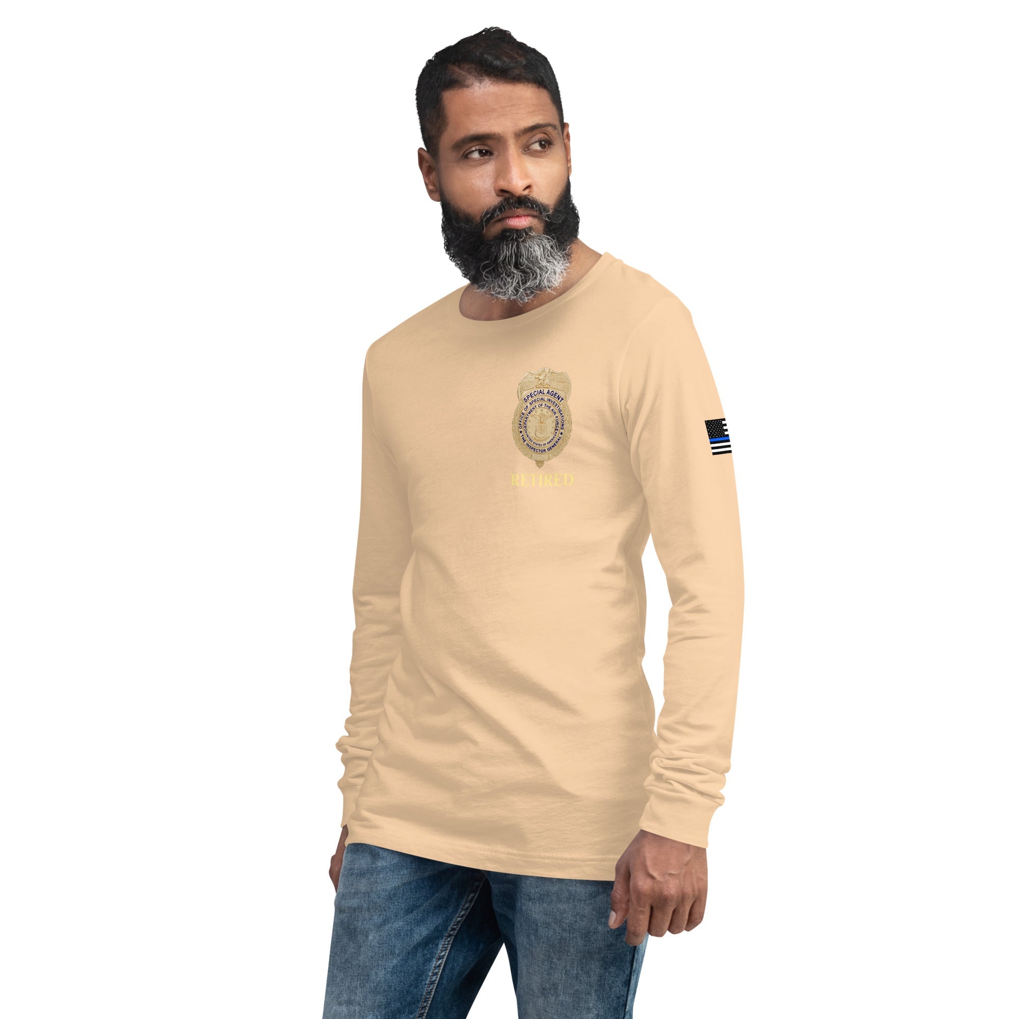 Retired OSI Badge and Shield - Longsleeve Tee - Men's