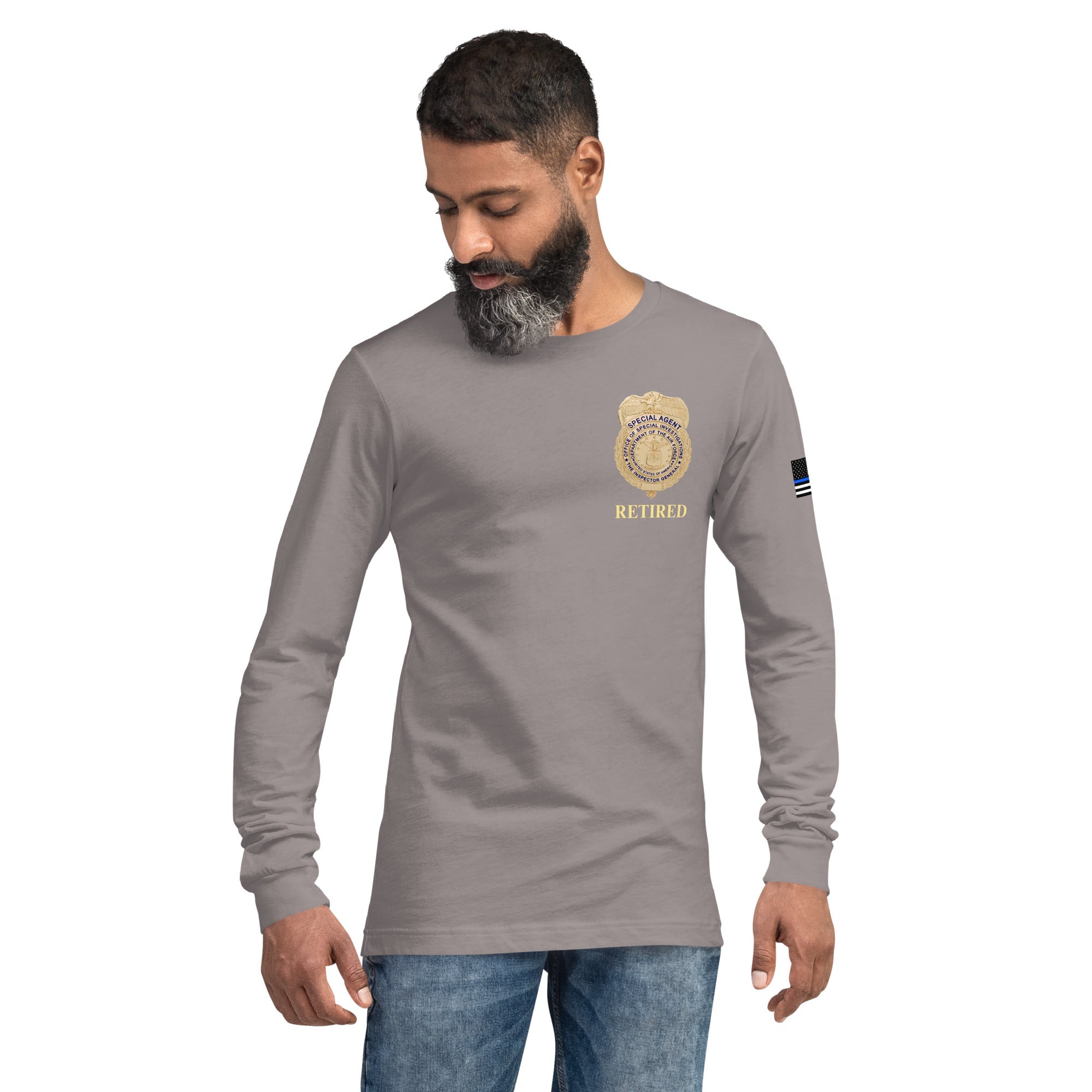 Retired OSI Badge and Shield - Longsleeve Tee - Men's