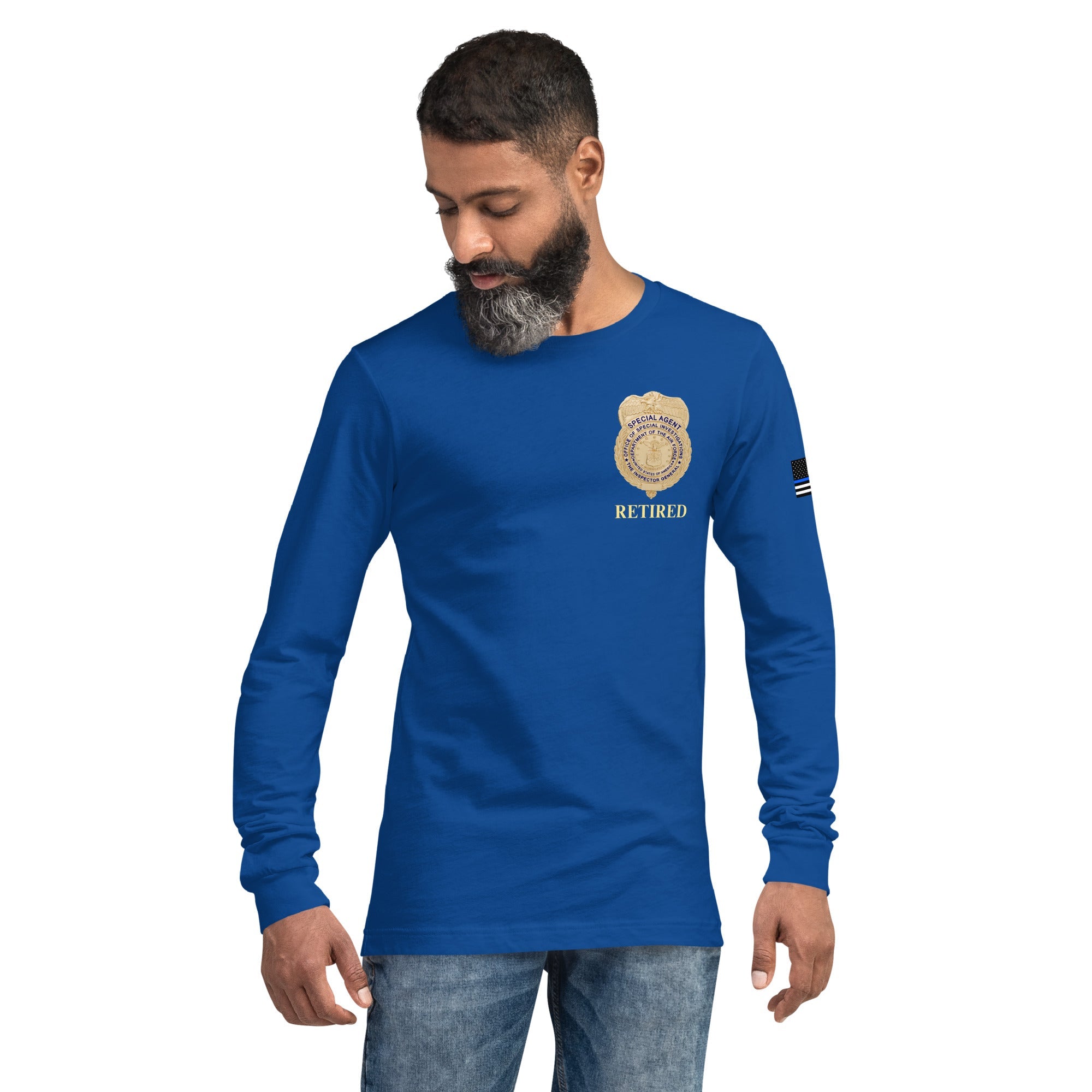 Retired OSI Badge and Shield - Longsleeve Tee - Men's