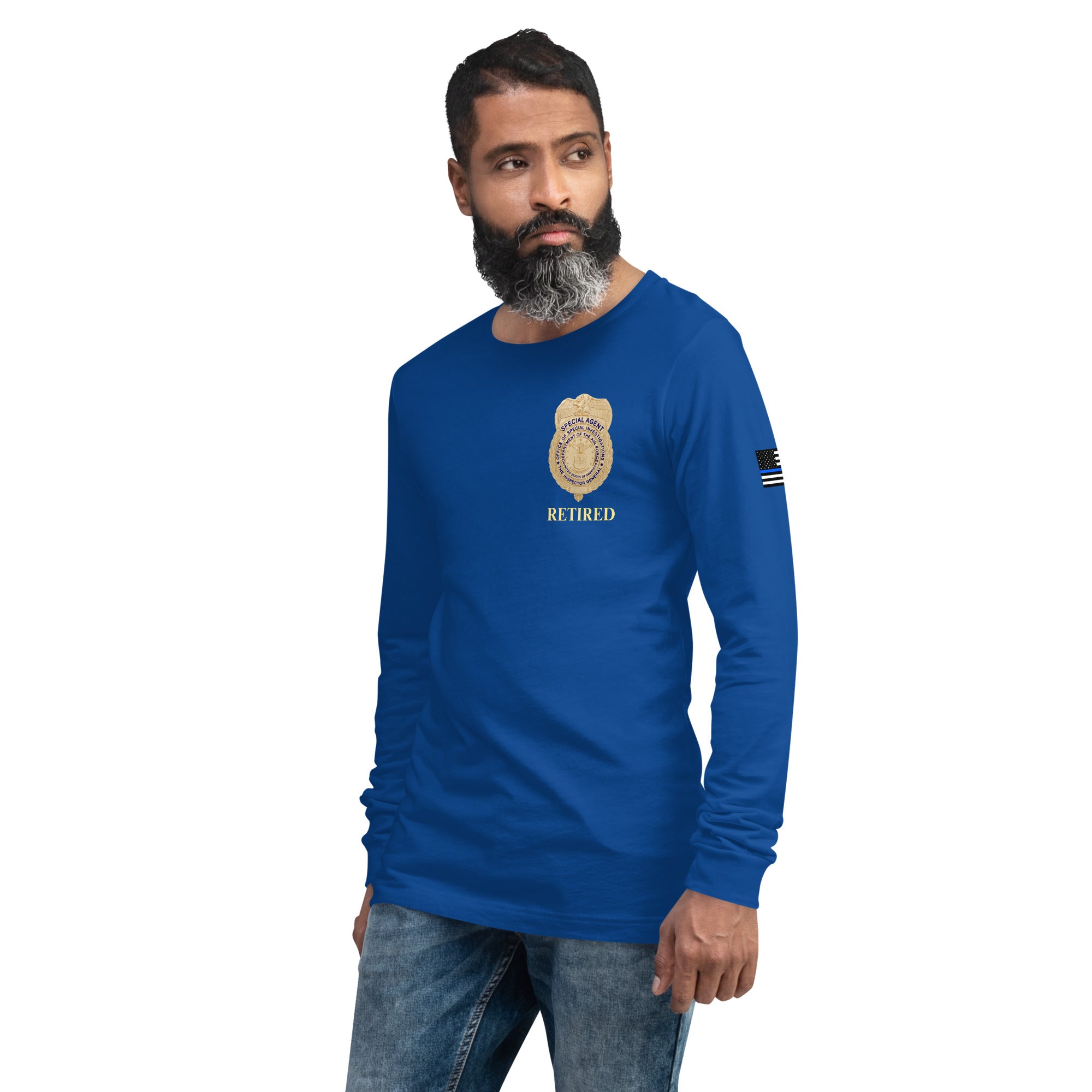 Retired OSI Badge and Shield - Longsleeve Tee - Men's