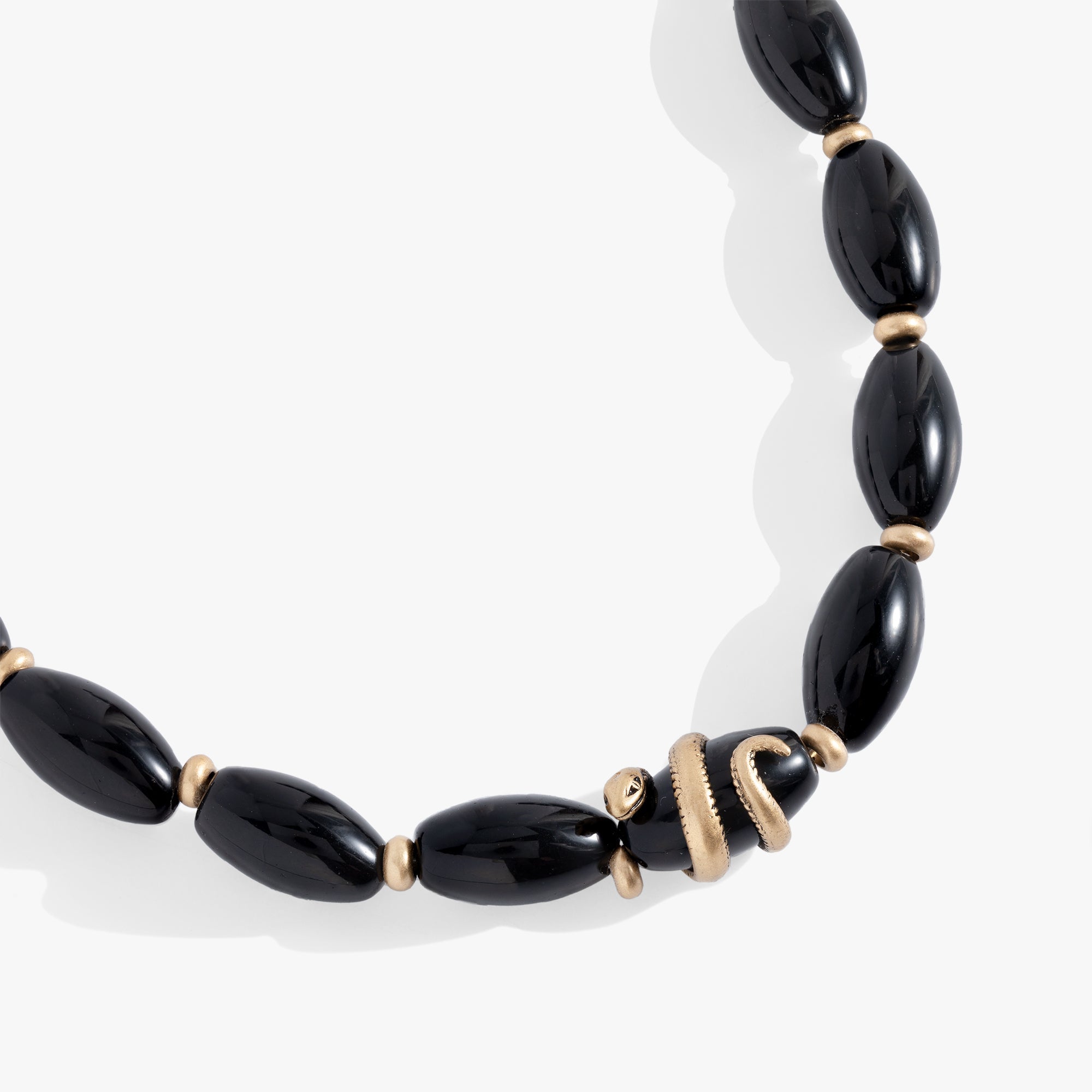 Untamed Beaded Snake Necklace 16"