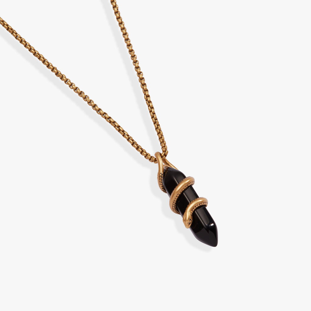 Untamed Snake Crystal Pendant Necklace