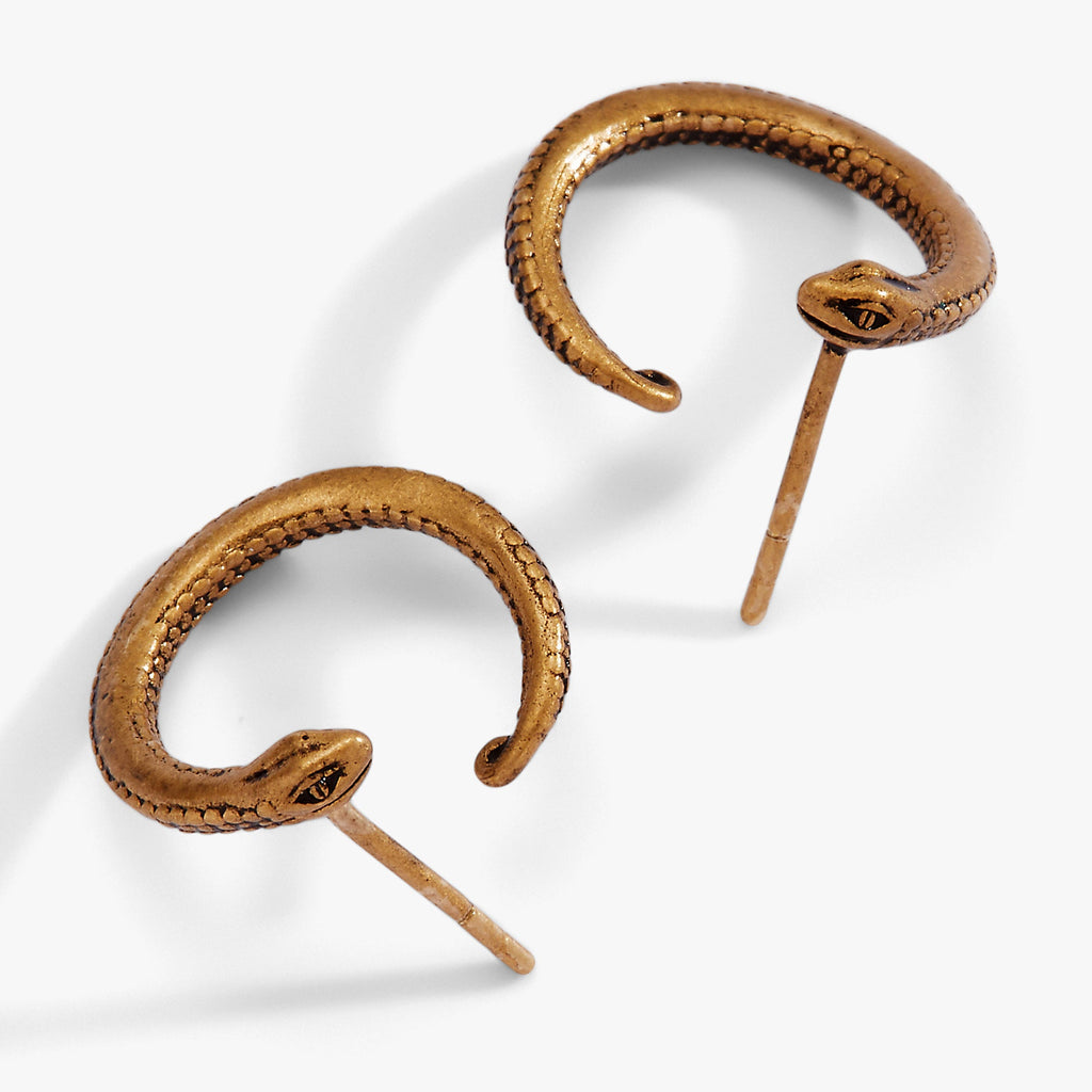 Untamed Snake Hoop Earrings