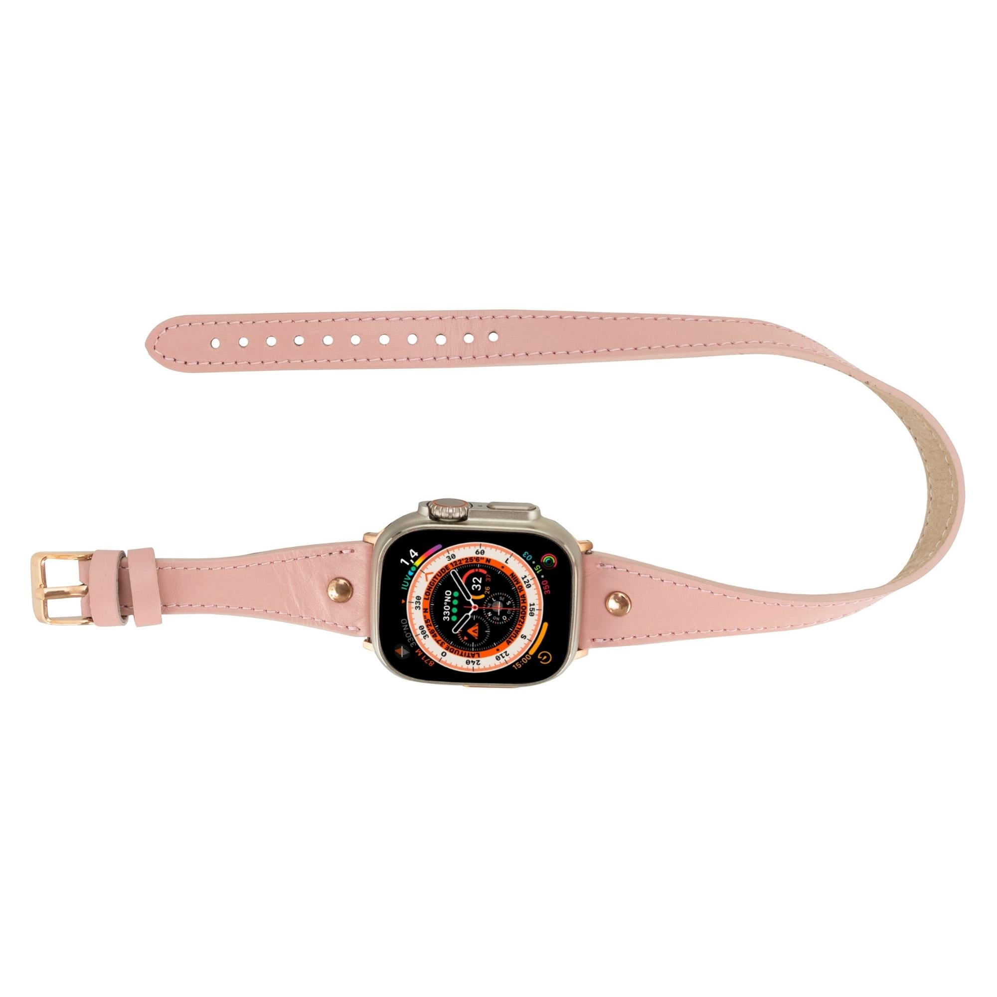 Vernon Double Tour Leather Bands for Apple Watch 9, Ultra 2 and SE
