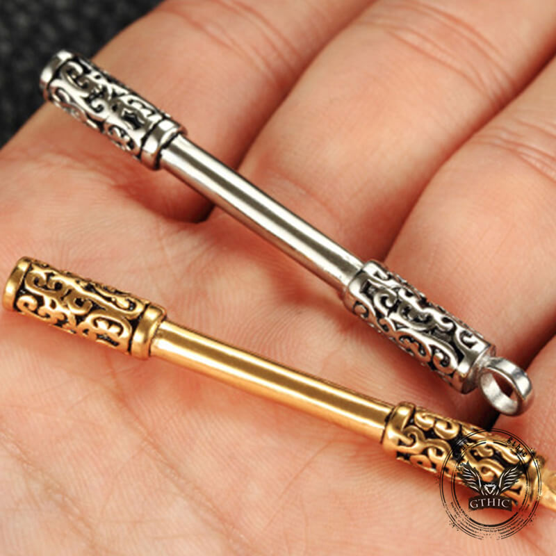 Vintage Wukong Jin Gu Bang Stainless Steel Pendant