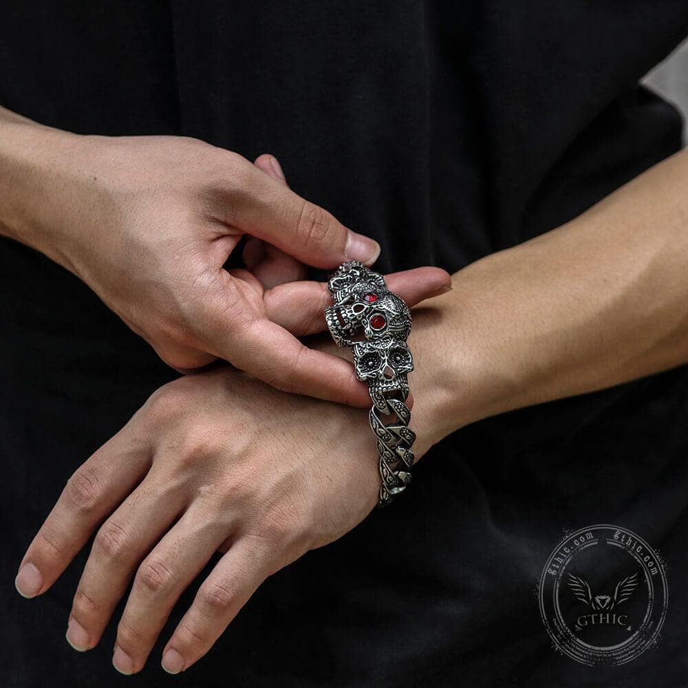 Vintage Skull Stainless Steel Bracelet