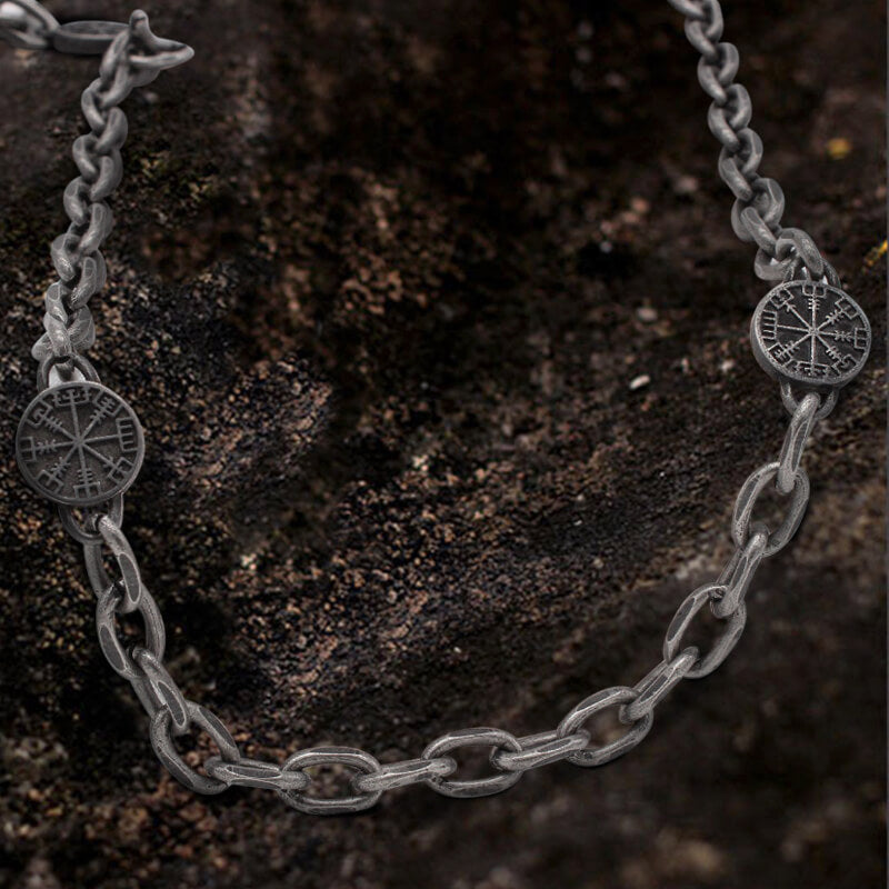 Vintage Stainless Steel Viking Necklace