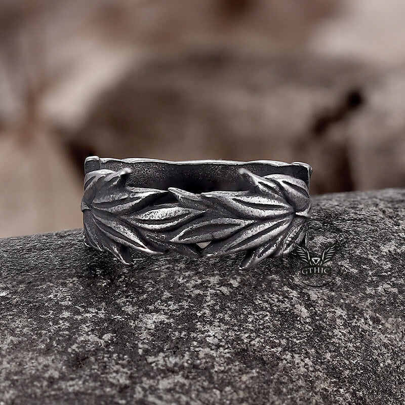 Vintage Wheat Ear Stainless Steel Ring