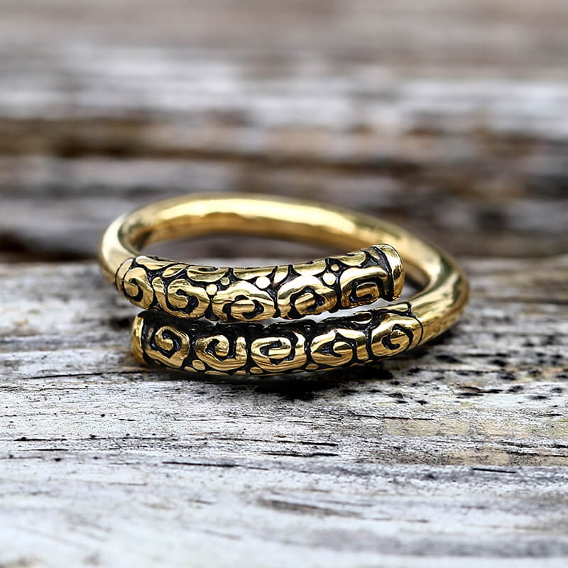 Vintage Wukong Jin Gu Bang Stainless Steel Ring