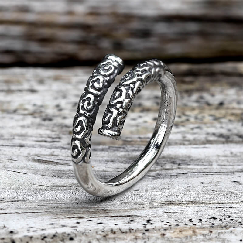 Vintage Wukong Jin Gu Bang Stainless Steel Ring