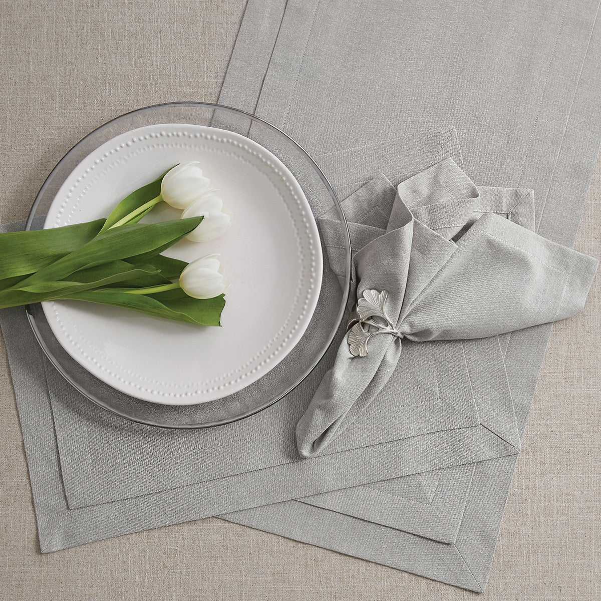 Tailored Table Runner - 90" - Sterling