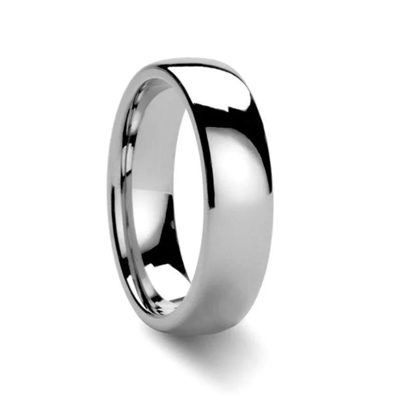 KOBOLD Domed Cobalt Chrome Comfort Fit Ring, Polished Finish — 4mm, 6mm, 8mm