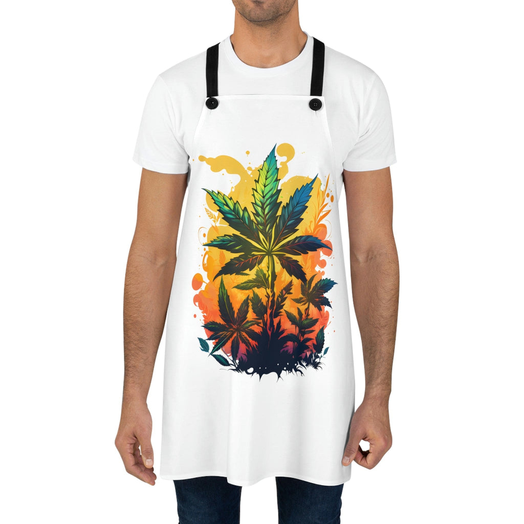 Warm Cannabis Paradise Chef's Weed Apron