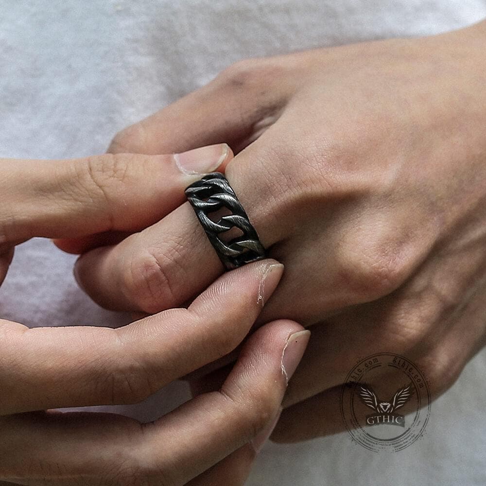 Weave Pattern Stainless Steel Ring
