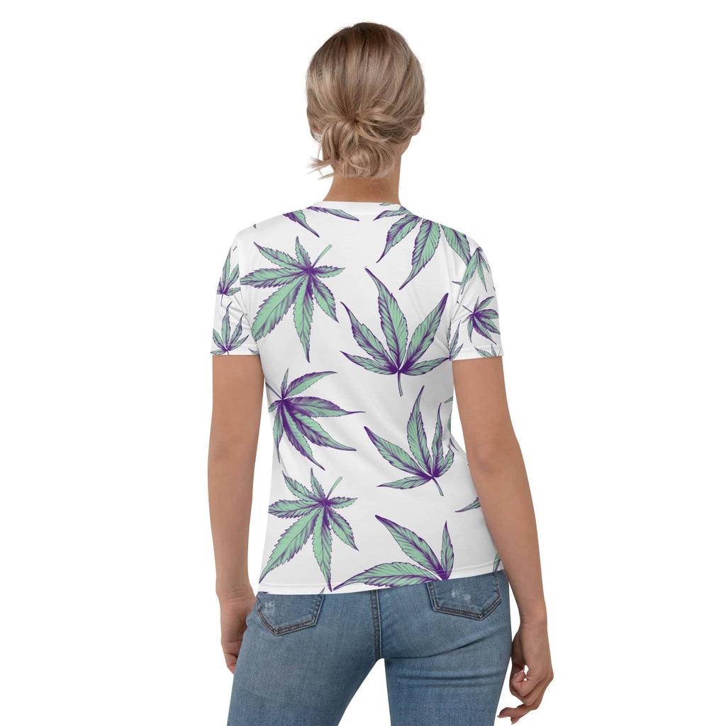 Women's Minty Cannabis Leaf T-shirt