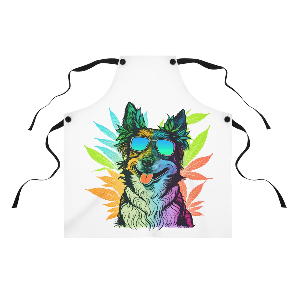 Cool Marijuana Border Collie Weed Apron