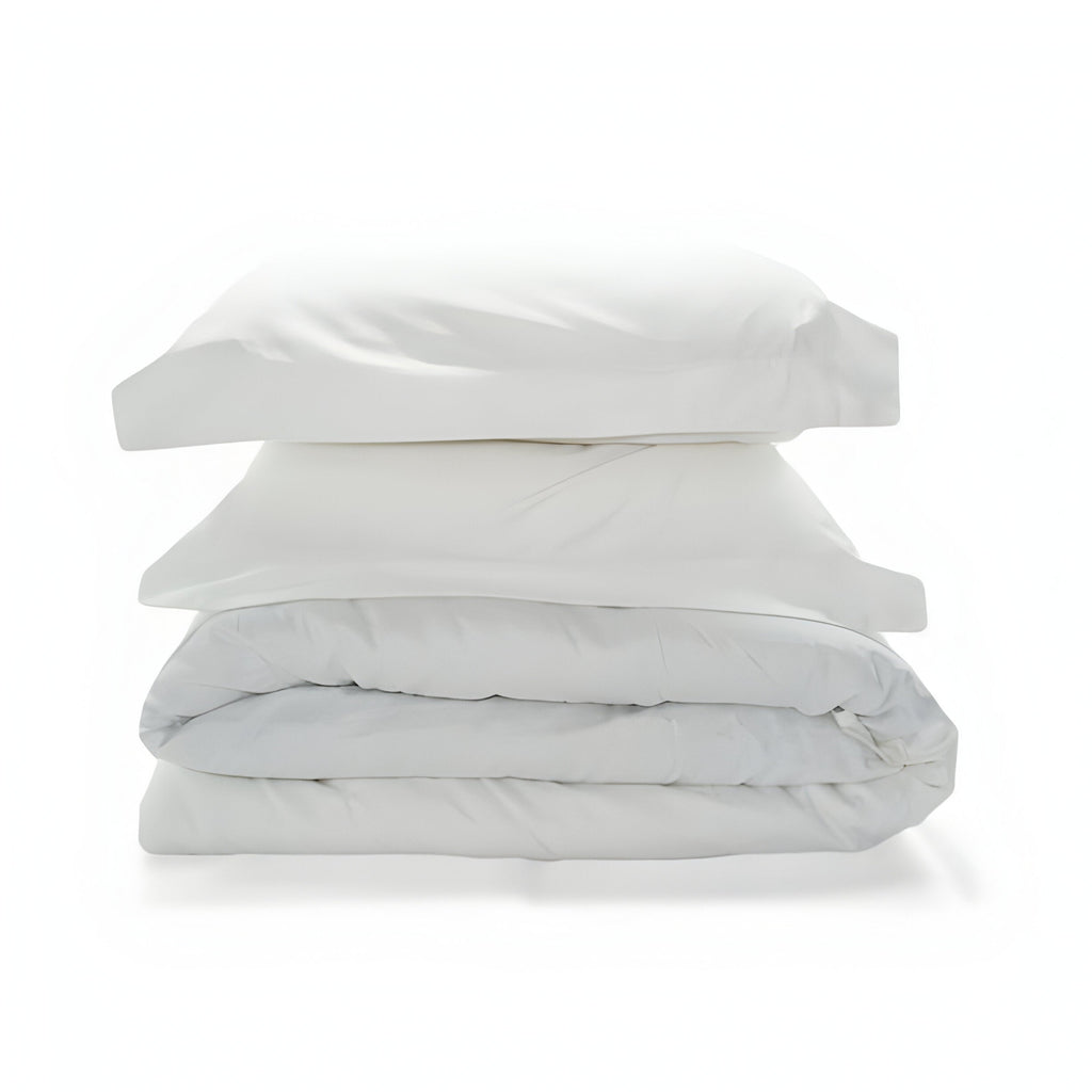 300TC Cotton Percale Solid Duvet Cover Set