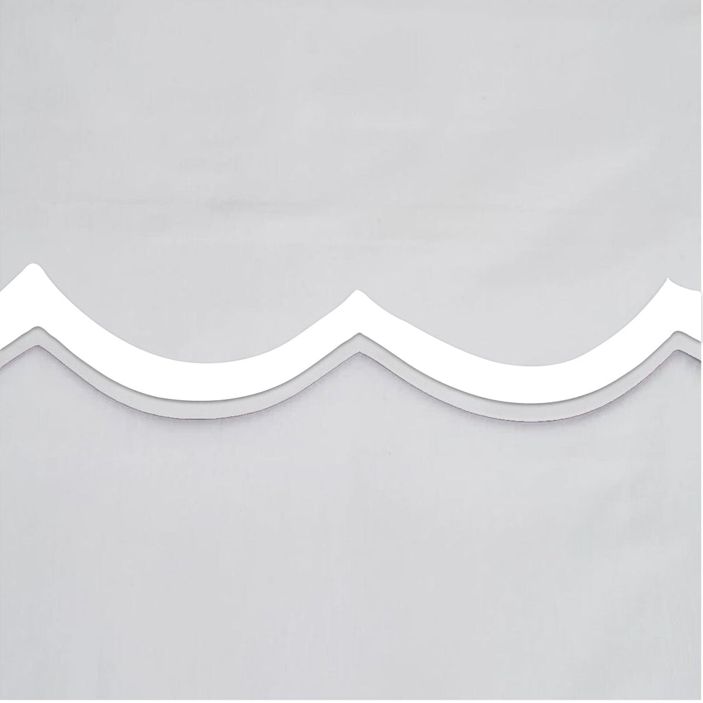 400TC Applique Scalloped Embroidery Cotton Duvet Cover Set