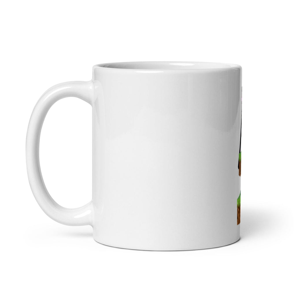 Minecraft Enderman Design White Glossy Mug