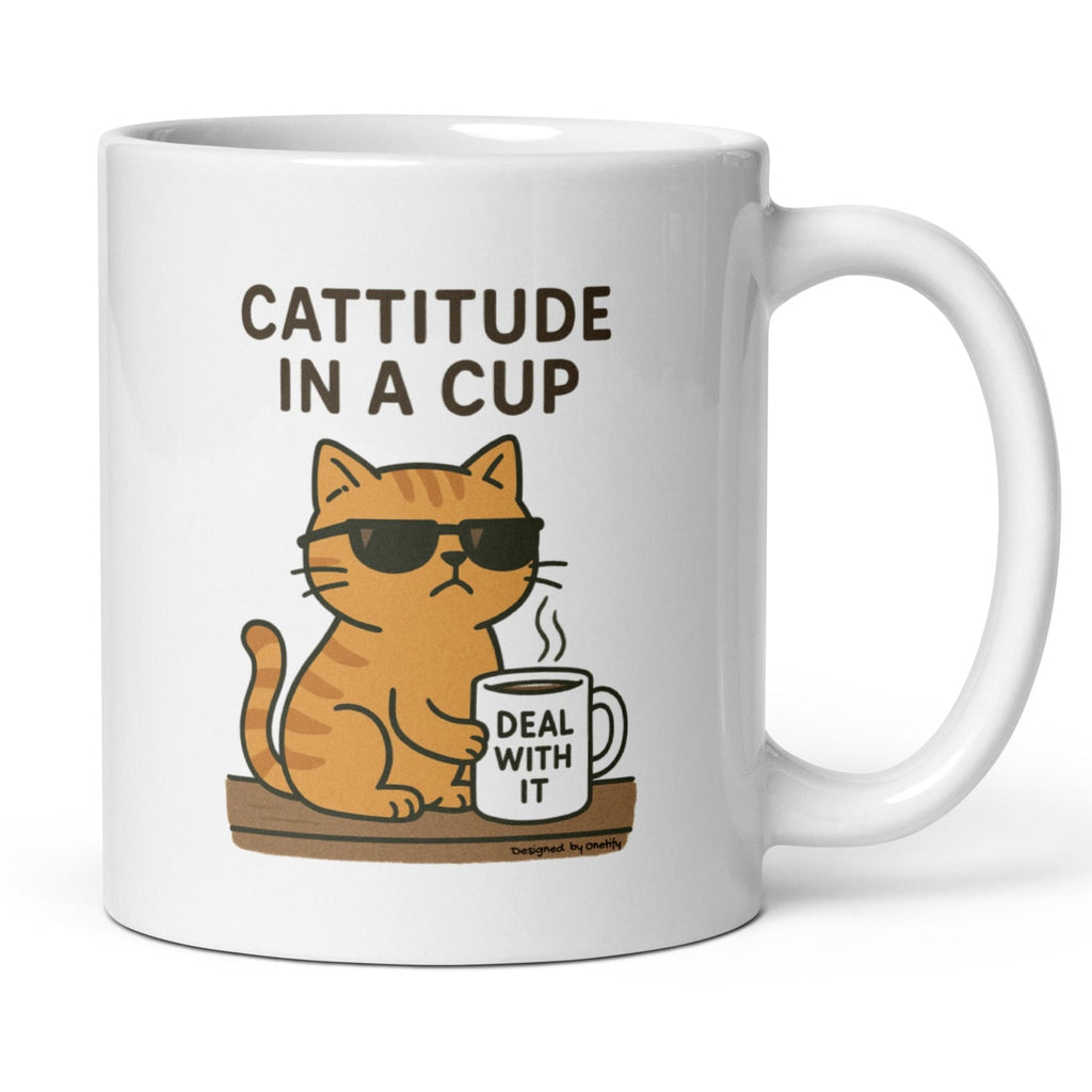Cattitude in a Cup Novelty Mug 11 oz