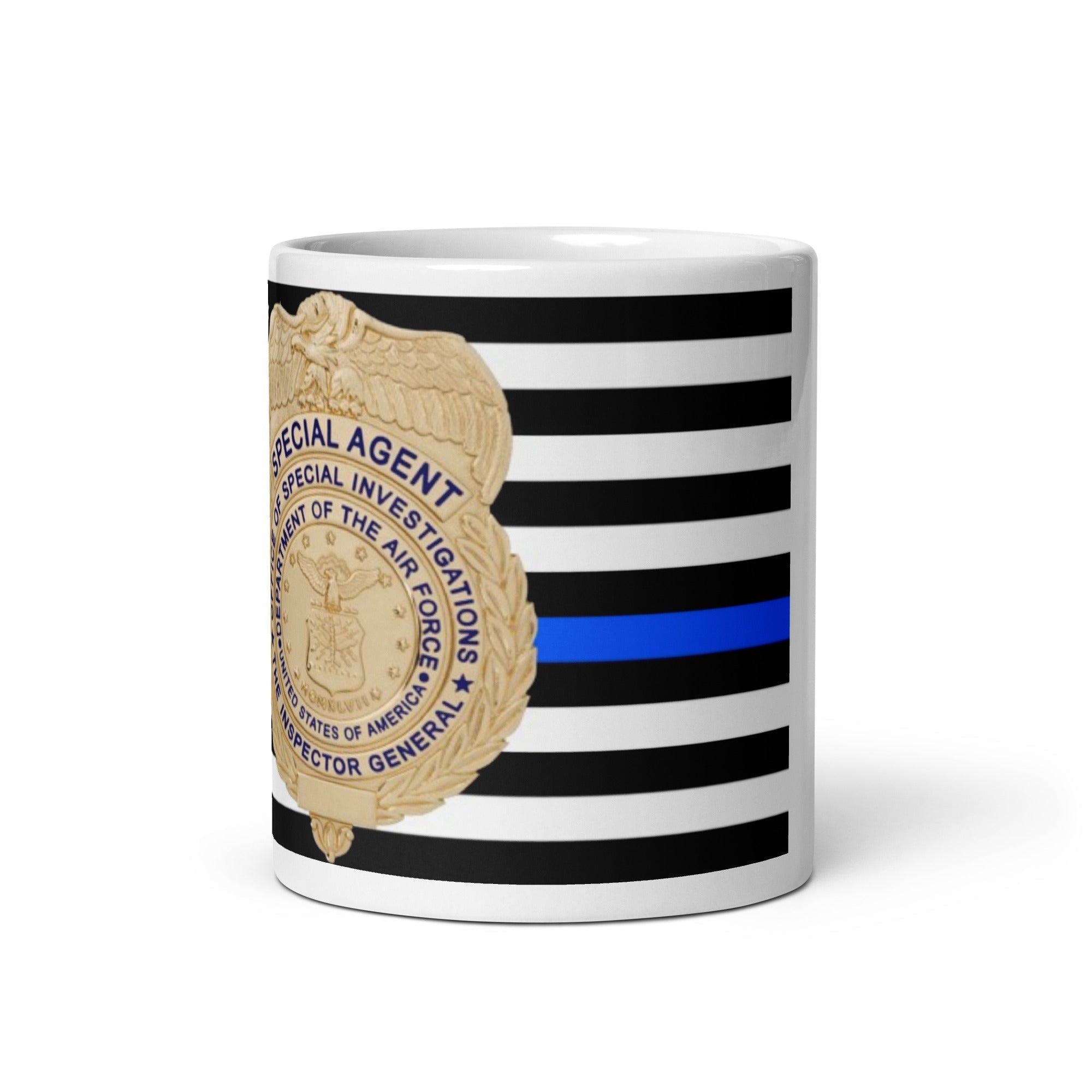 AFOSI Badge and TBL Flag Coffee Mug - White