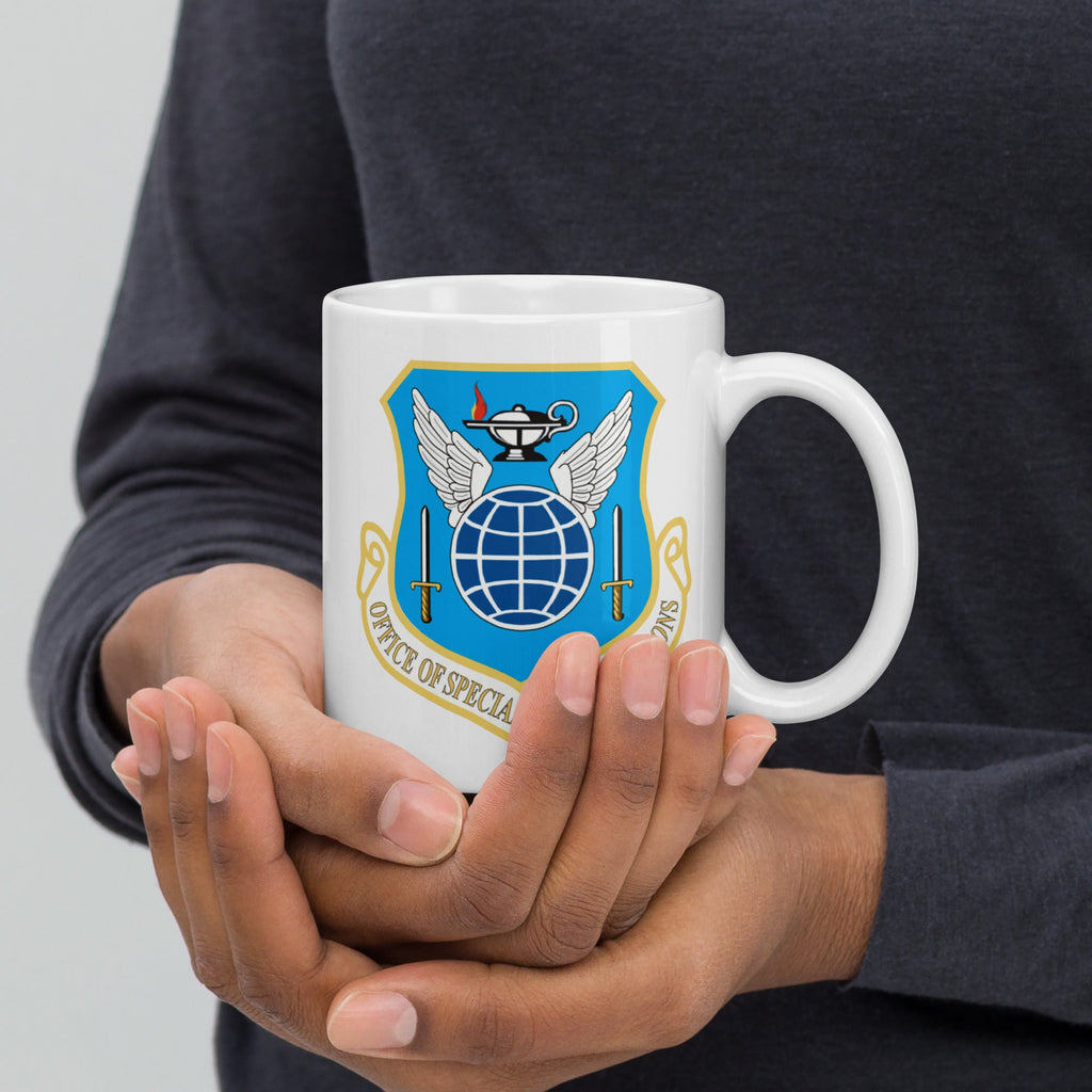 AFOSI Retired Badge and Shield Coffee Mug - White