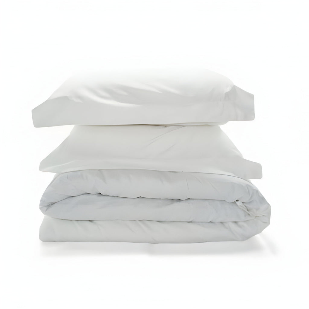 300TC Sateen Solid Organic Cotton Duvet Cover Set