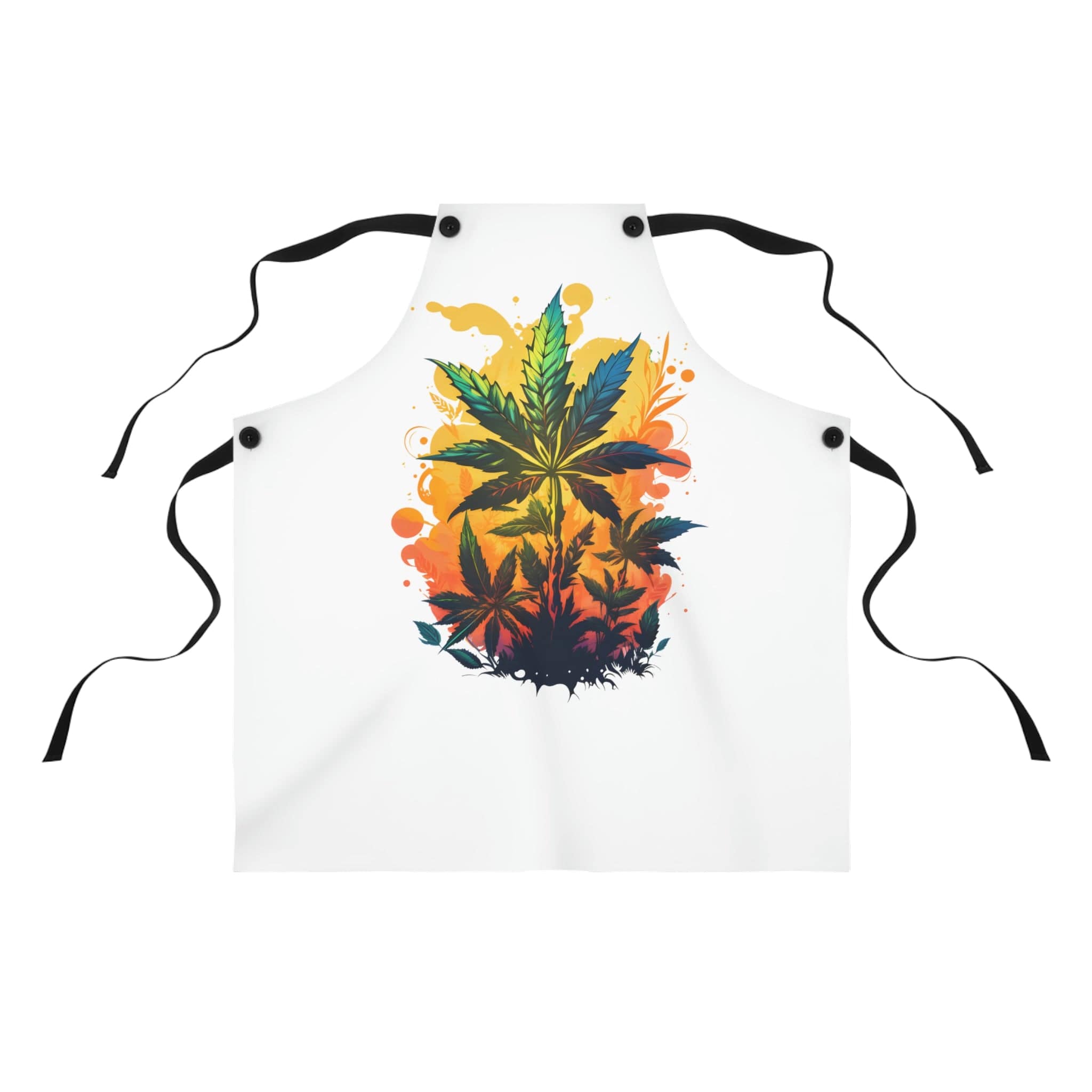 Warm Cannabis Paradise Chef's Weed Apron