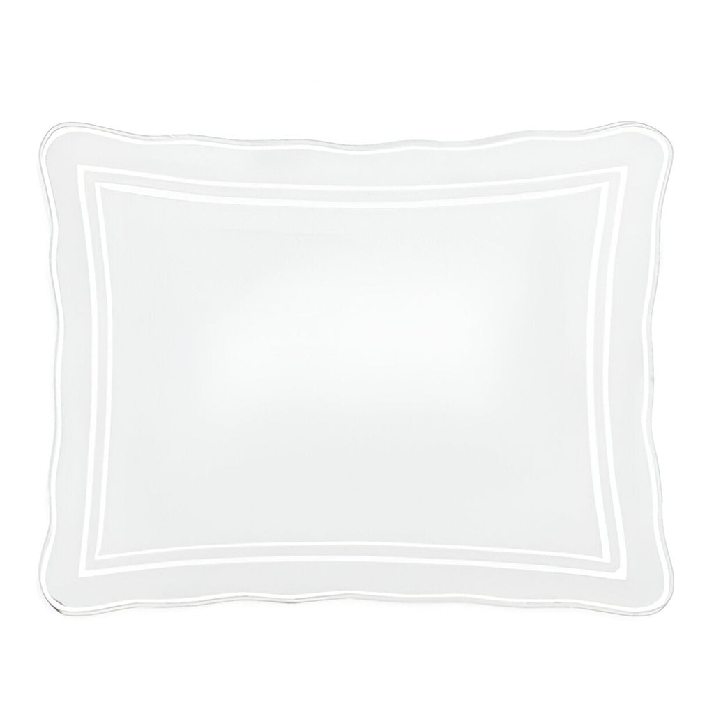 400TC Wavy Embroidery & Border Cotton Sateen Solid Duvet Cover Set
