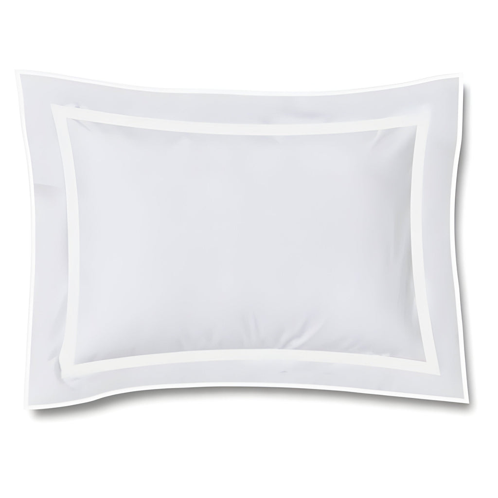400TC Embroidery & Border Cotton Sateen Solid Duvet Cover Set